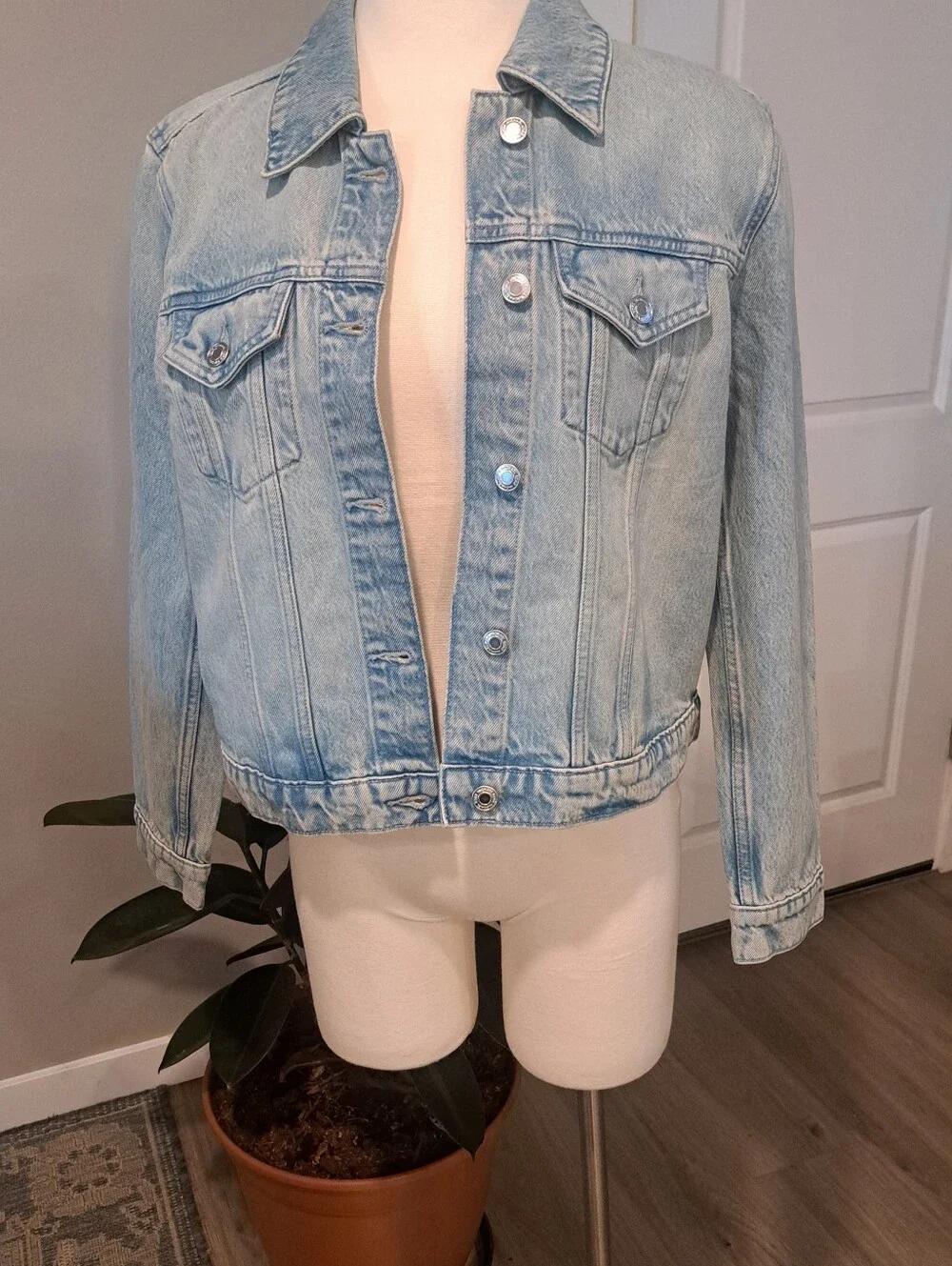 Michael Kors Light Blue High-Rise Women’s Jacket Sz L